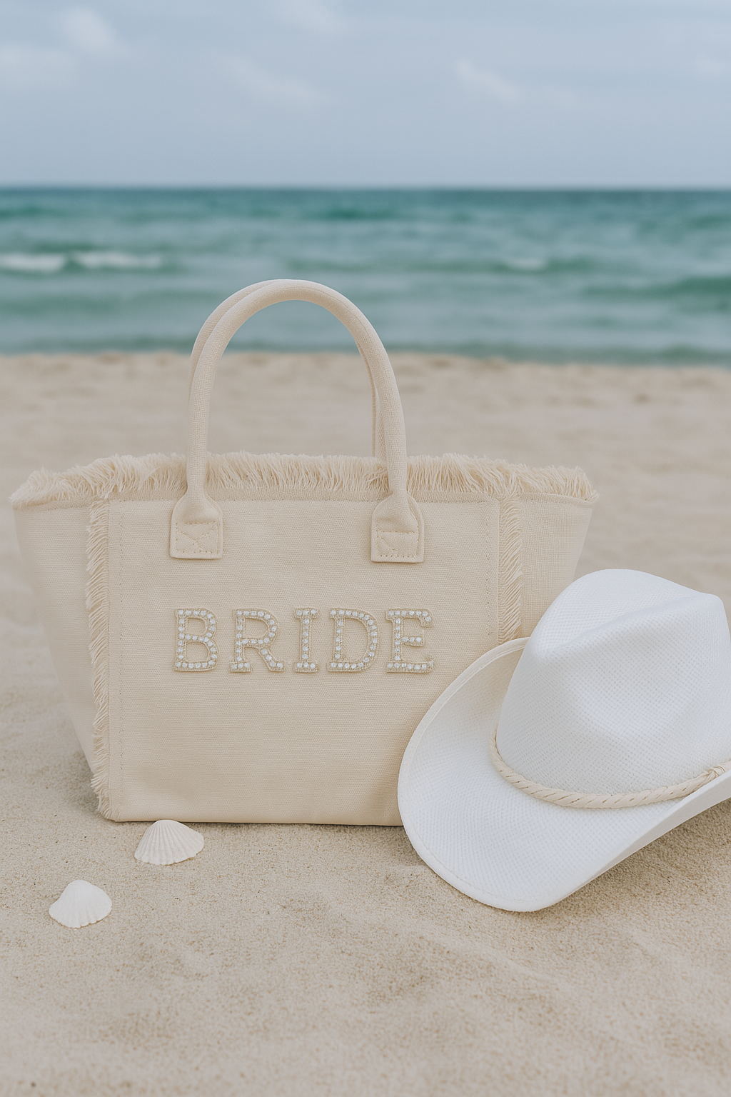 Custom Bride Fringe Tote