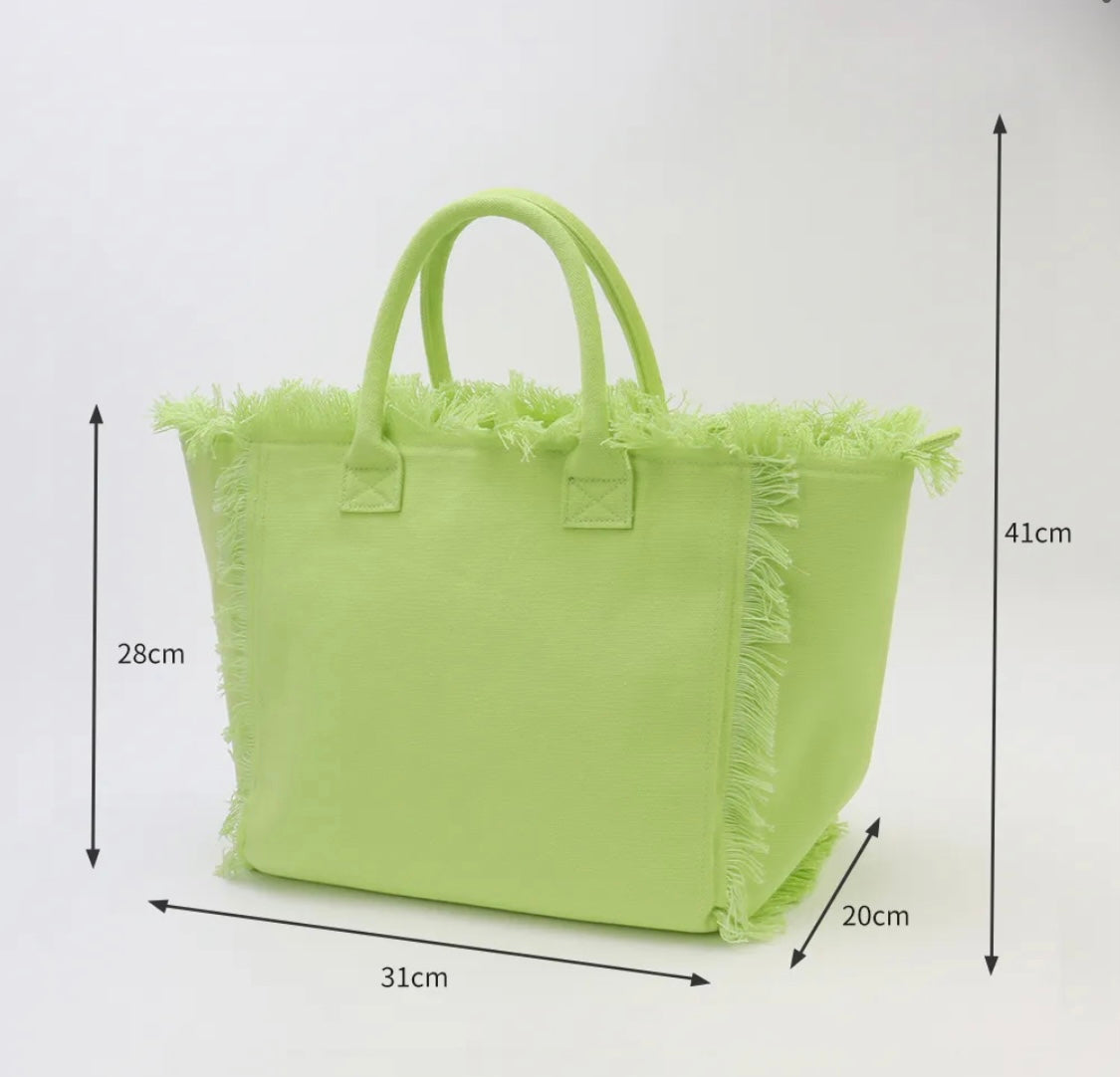 Custom Bride Fringe Tote